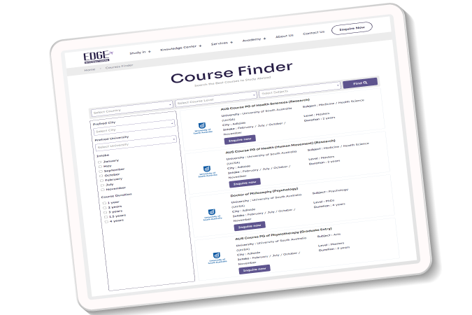 Edge International Course Finder